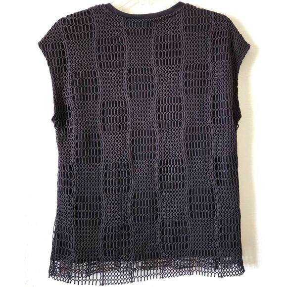 Zara Dark Gray Knit Top Tank Shirt Blouse Small - Picture 3 of 8